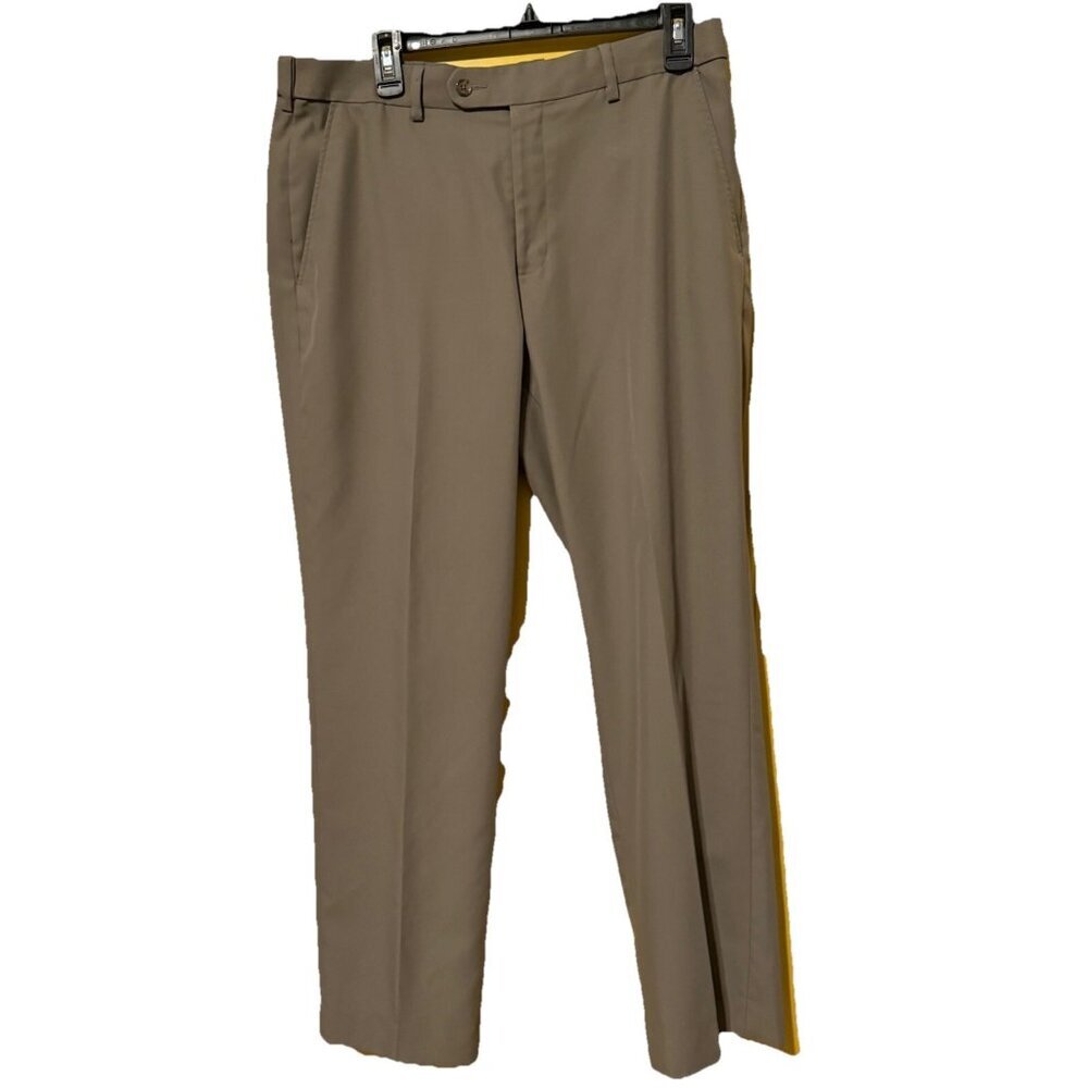 Enro Men's Brown Straight Leg Dress Pants - Size 34 Pockets Lined‎ Inner Waist